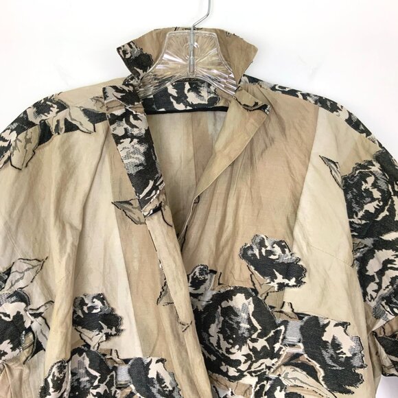 Annette Gortz Germany Art-to-Wear Textured Floral Sculptural Jacket Medium - Picture 5 of 16